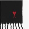 Ami Heart Logo Fringe Scarf 001