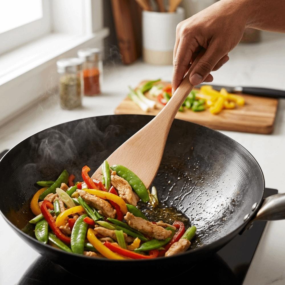 Wide Flat Shovel Head Kitchen Tools Solid Wood Cooking Shovel Cookware Utensil Home Kitchen
