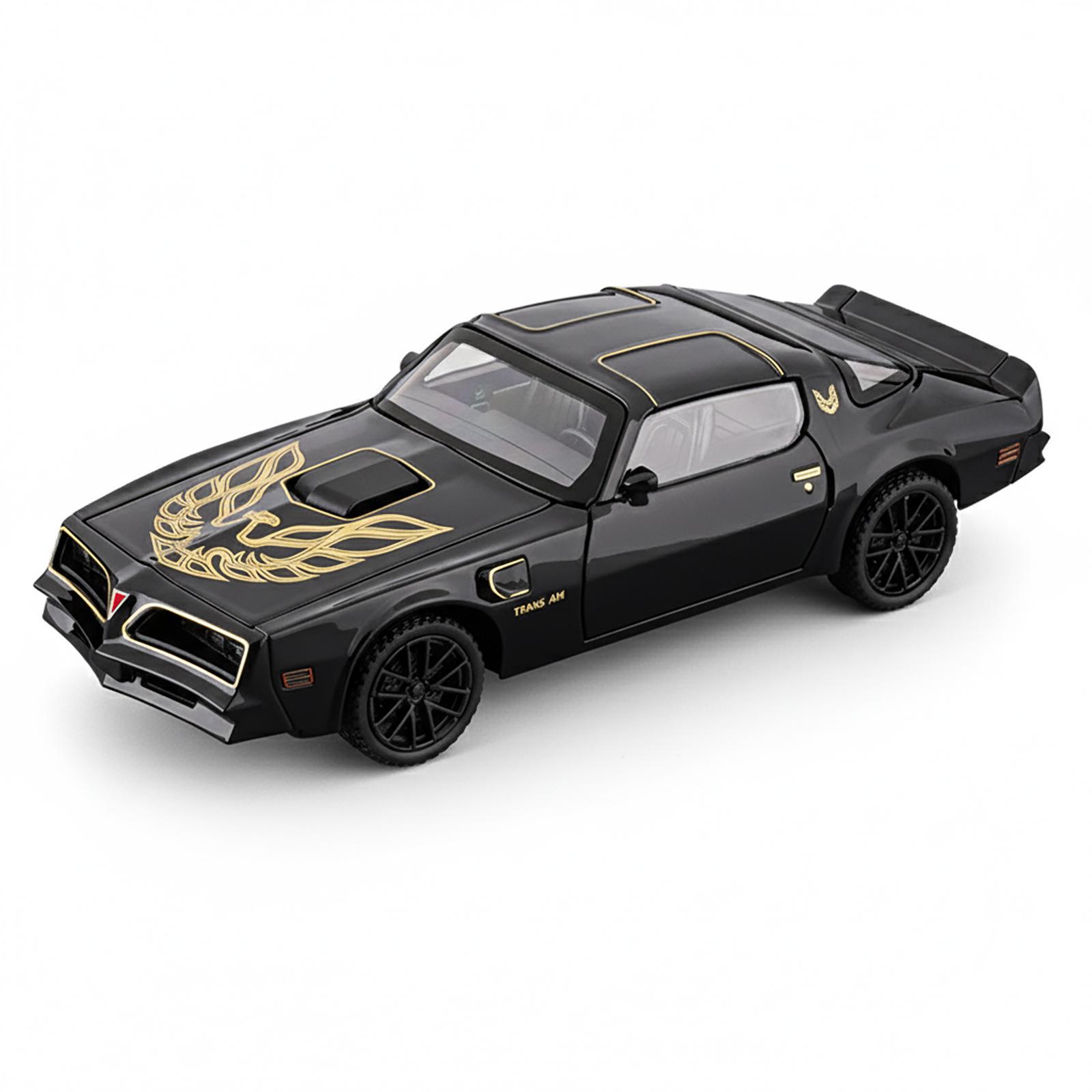 

NEW 1/32 Pontiac Firebird Alloy Muscle Car Model Sound and Light Pull Back Children s Toy Collectibles Birthday Gift чёрный