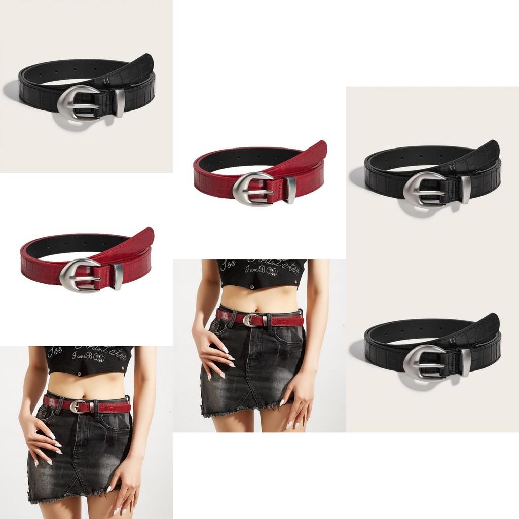 Fashion Women Belt Pu Leather With Needle Buckle For Casual Wear And Denim Styling