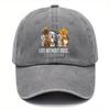 Life Without Dogs I Dont Think So Graphic Baseball Cap Dog Lover Unisex Washed Cotton Adjustable Casual Hat