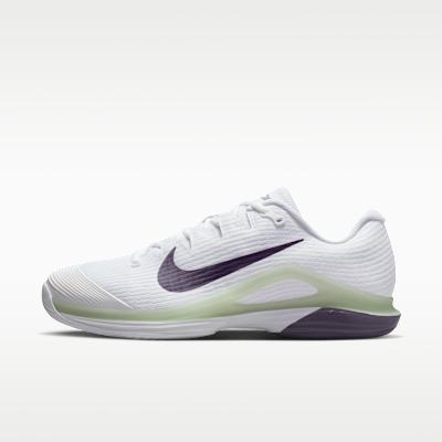 Nike Court Air Zoom Vapor 12 HC Weiß Volt Dunkle Rosine