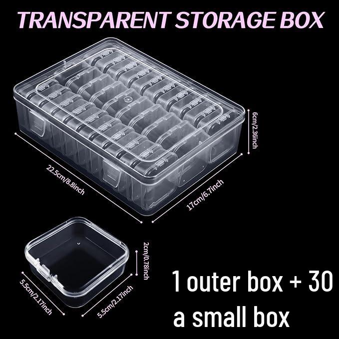 15-Compartment Clear Plastic Bead Organizer: Portable Jewelry and Craft Storage Box