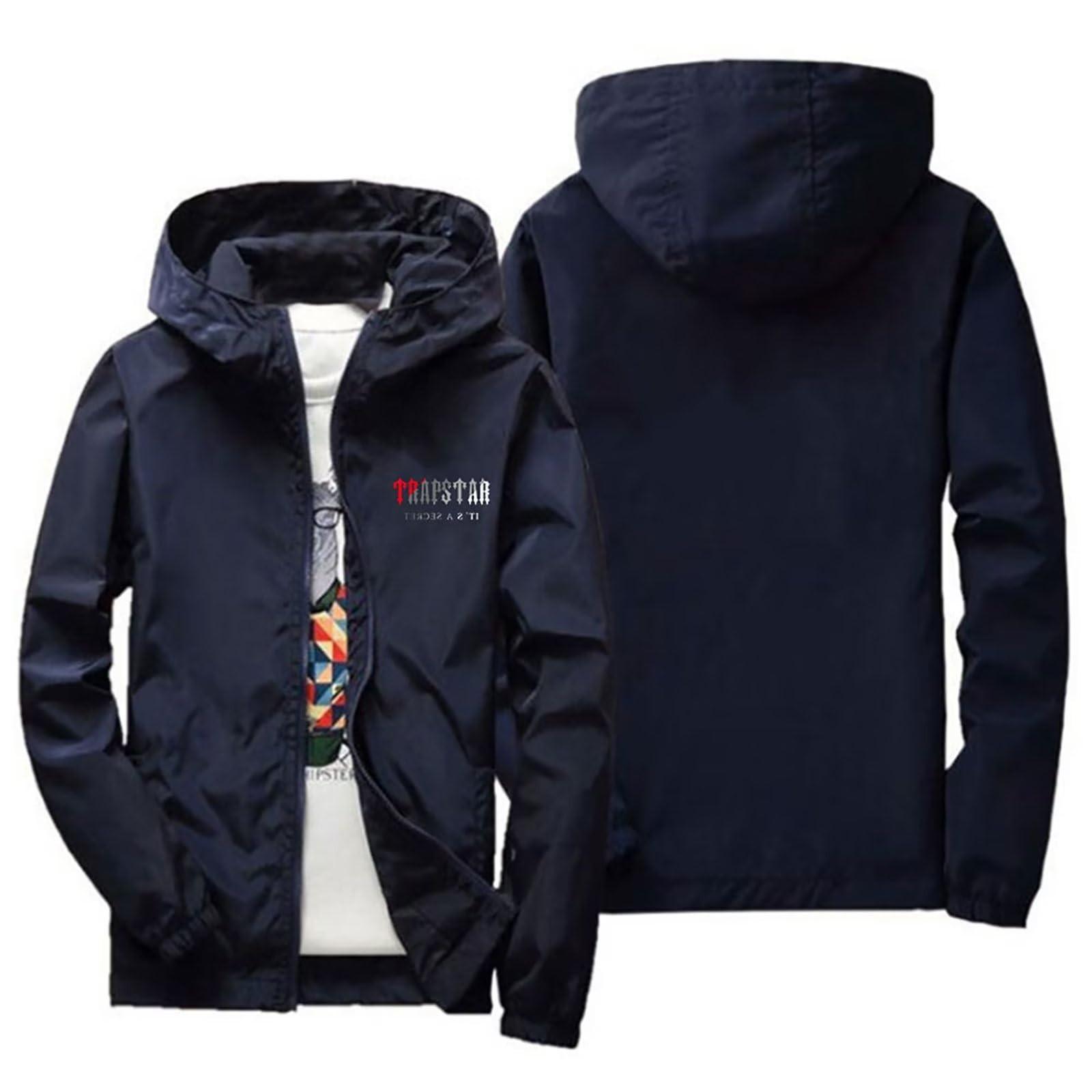 

Women s Fashion Casual Printed Long Sleeve Pocket Cardigan Jacket Zipper Hoodie Coat M Темно-синій