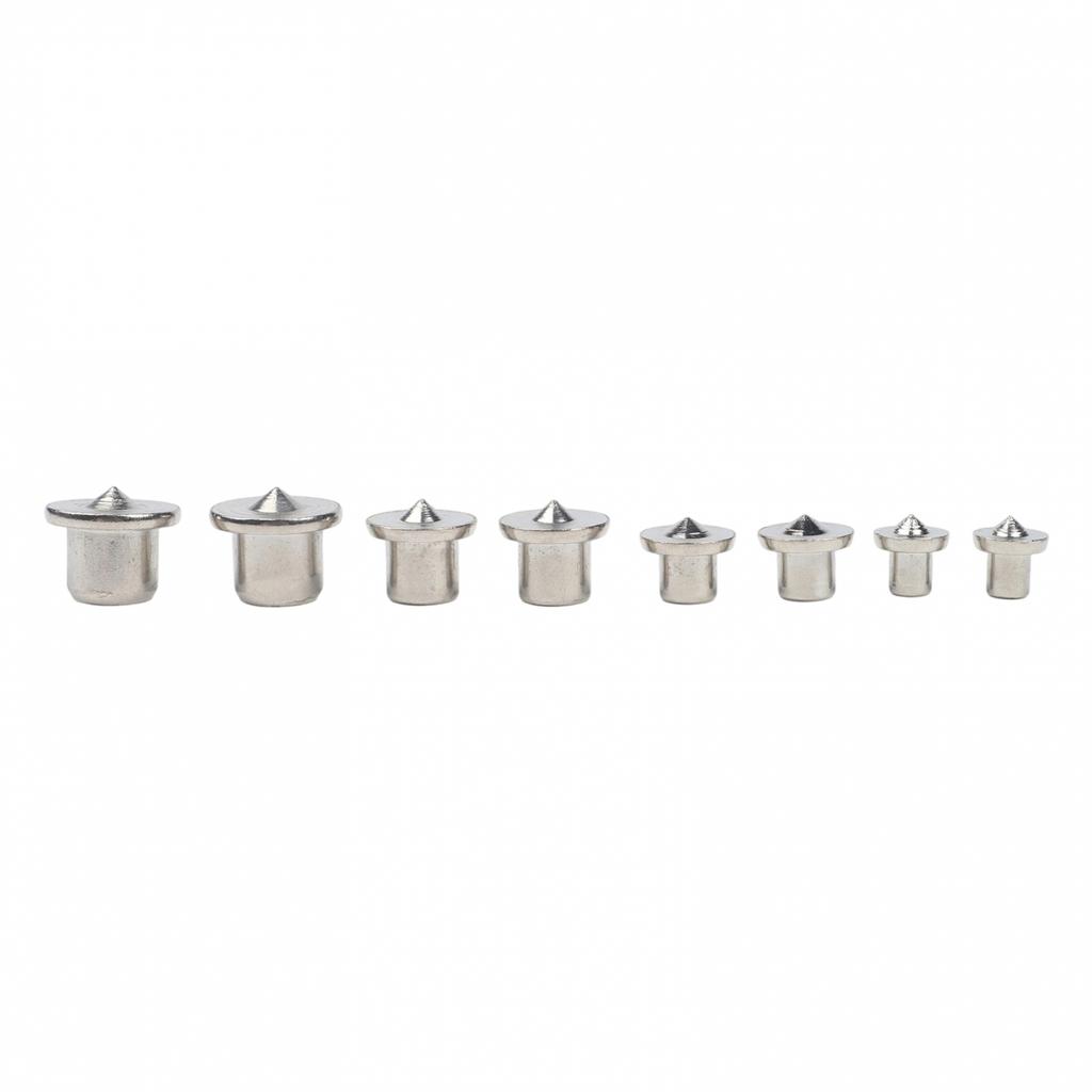 Solid And Hollow Styles Dowel Center Pins 8-piece Pack Metal Construction