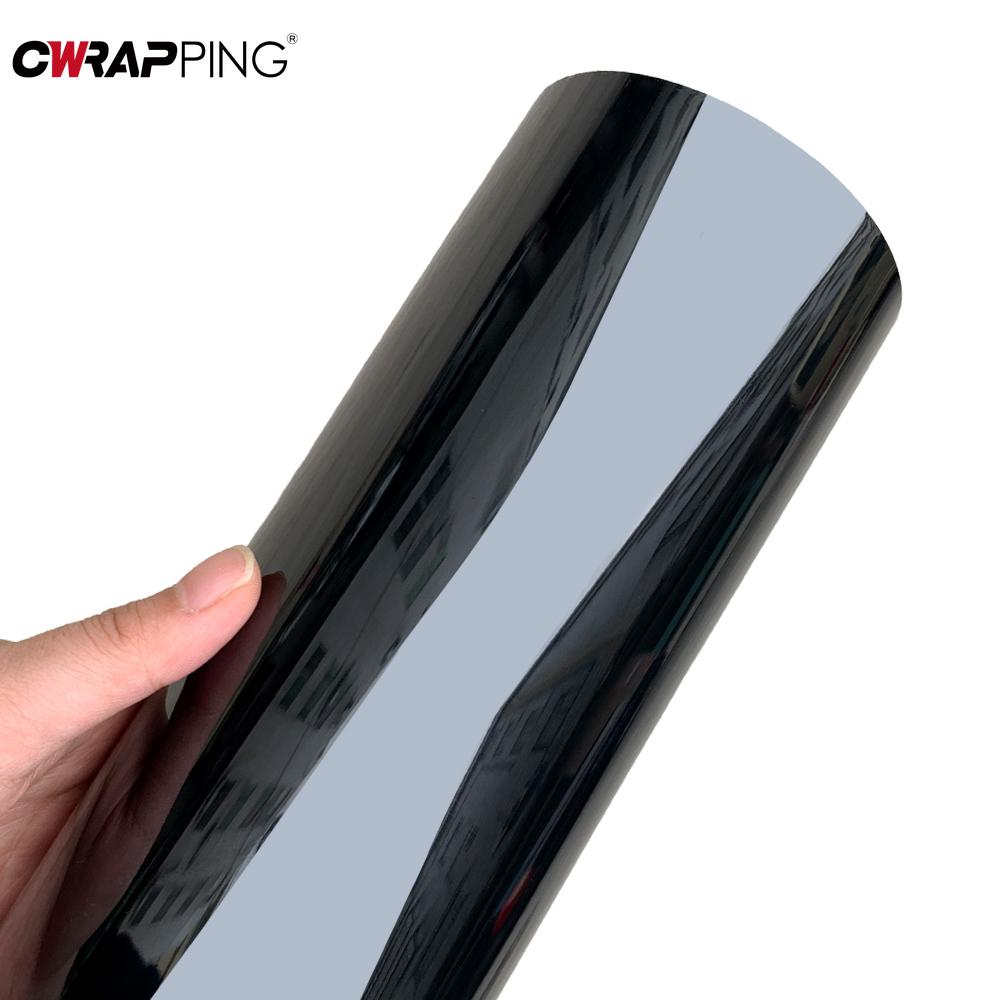 Folie Vinil PET Negru Lucios Wrap Auto Autocolant Auto Hidrofob Schimbător de Culoare pentru Bicicletă, Trotinetă, Motocicletă, Accesorii Auto