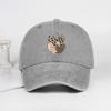 MLFO Three Leopard-print Heart-patterned Washed Baseball Caps: Unisex Casual Style, Retro Sun Hats, Fashionable Headwear