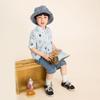 LUSON Boys' Cartoon Print Short Sleeve Shirt