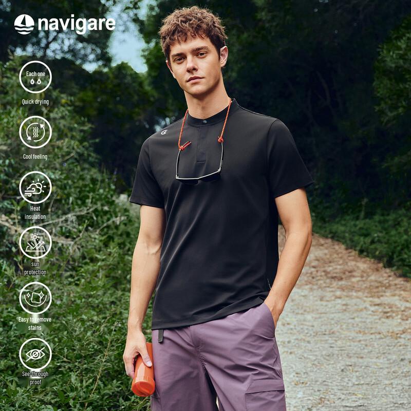 Navigare Men s Outdoor Sun Protection Quick-Dry Short Sleeve T-Shirt 2XL
