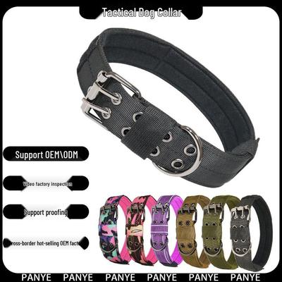 Cross-Border Tactical Nylon Dog Collar - Adjustable, Thickened, Anti-Escape Design