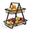 Detachable Stainless Steel Fruit Basket Kitchen Living Room Desktop Storage Rack Bread Basket Portable Fruit Bowl