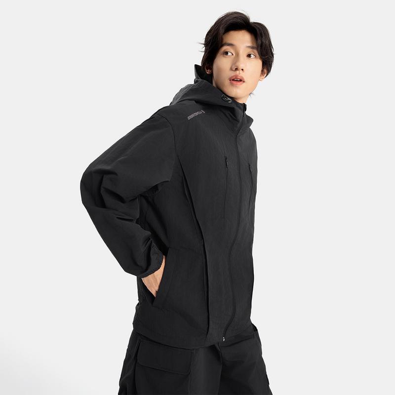 Li Ning Trench Coat Men's Black AFDV349-4