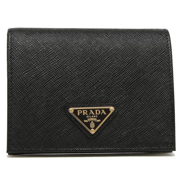 Prada Women's Folding Wallet 1MV204 QHH 002 Black [Parallel Import]