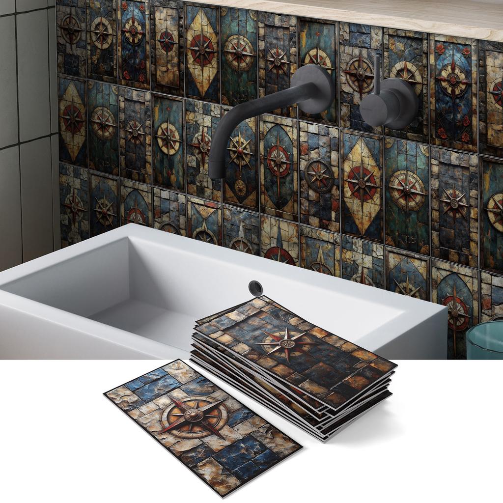 Embossed Pe Foam Thickened Wall Sticker, Self-Adhesive Waterproof And Oil-Proof Tile Sticker, Kitchen Bathroom Home Decoration