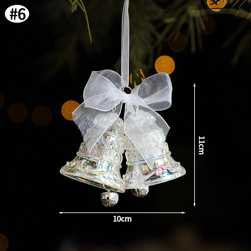 Christmas Pendants Acrylic Sequin Snowflakes Christmas Tree Ornaments Hanging Decoration Xmas New Year Atmosphere Supplies