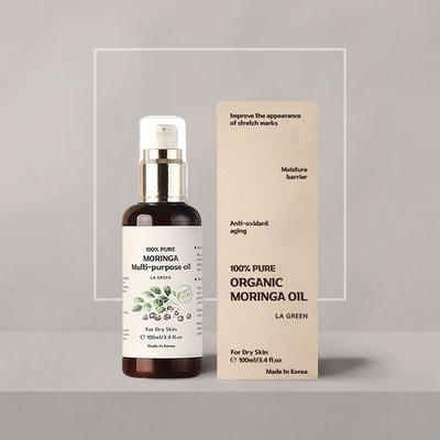 Moringa Oil 100% Natural Organic USDA Certified Baby Oil Moisturizing Essence, 100ml, 1 Piece