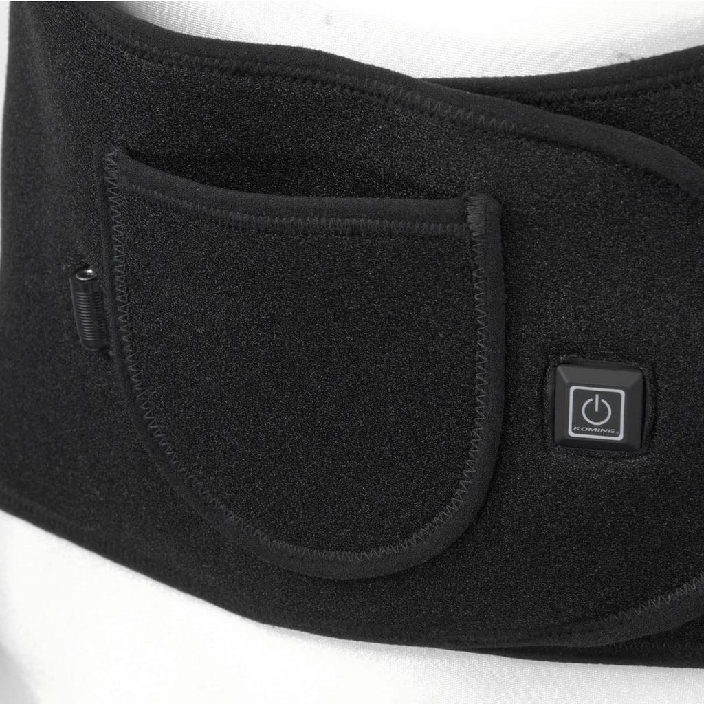 KOMINE Hybrid Elektrischer Taillenwärmer für Motorräder Schwarz Free EK-309