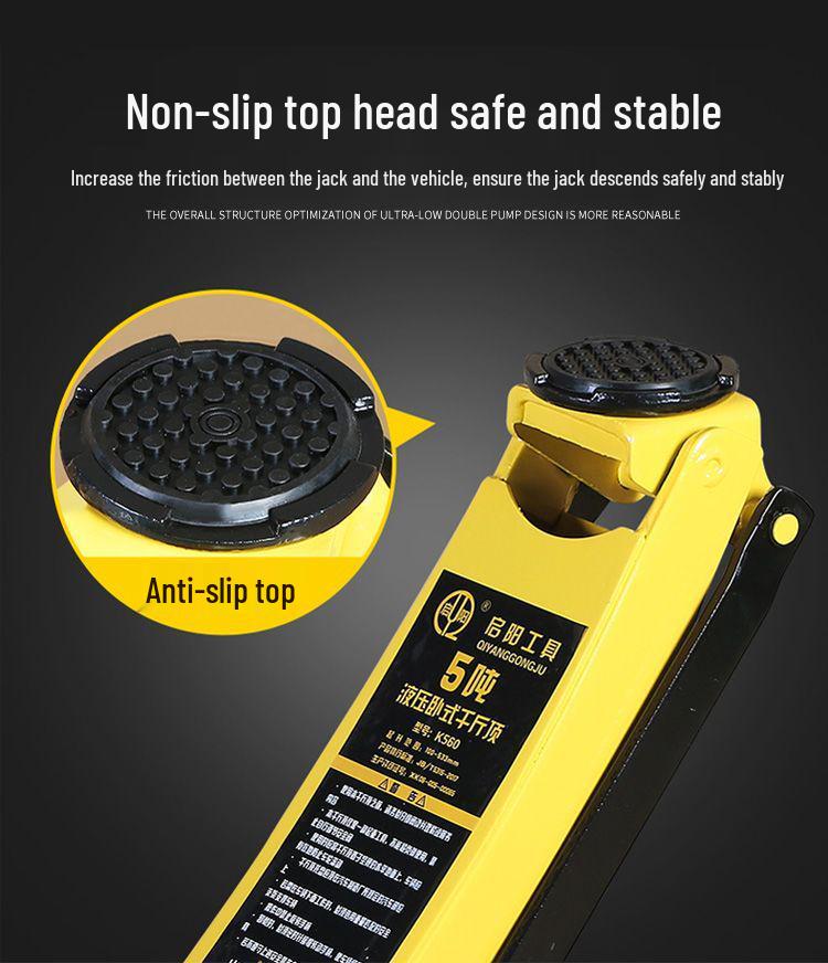 Ultra Low Profile 3 Ton Hydraulic Car Jack with Double Pump for Auto Repair and Tire Changes