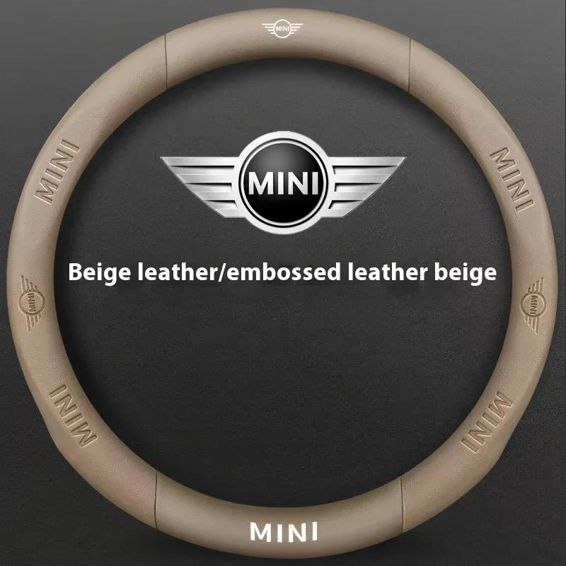 

Car Carbon Fiber Leather Steering Wheel Cover For BMW MINI JWC R54 R55 R56 R60 F54 F55 F56 F57 John Cooper S Clubman Countryman