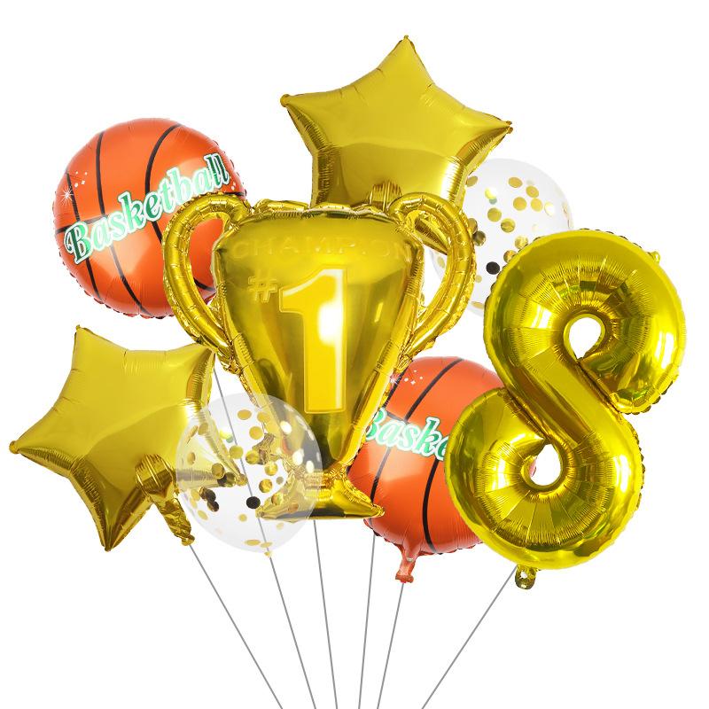 Impreza Tematyczna Koszykówka Kreskówkowa Jednorazowa Zastawa Stołowa Papierowe Talerzyki Kubki Balon Baby Shower Urodziny Impreza dla Dorosłych Dekoracje Zaopatrzenie