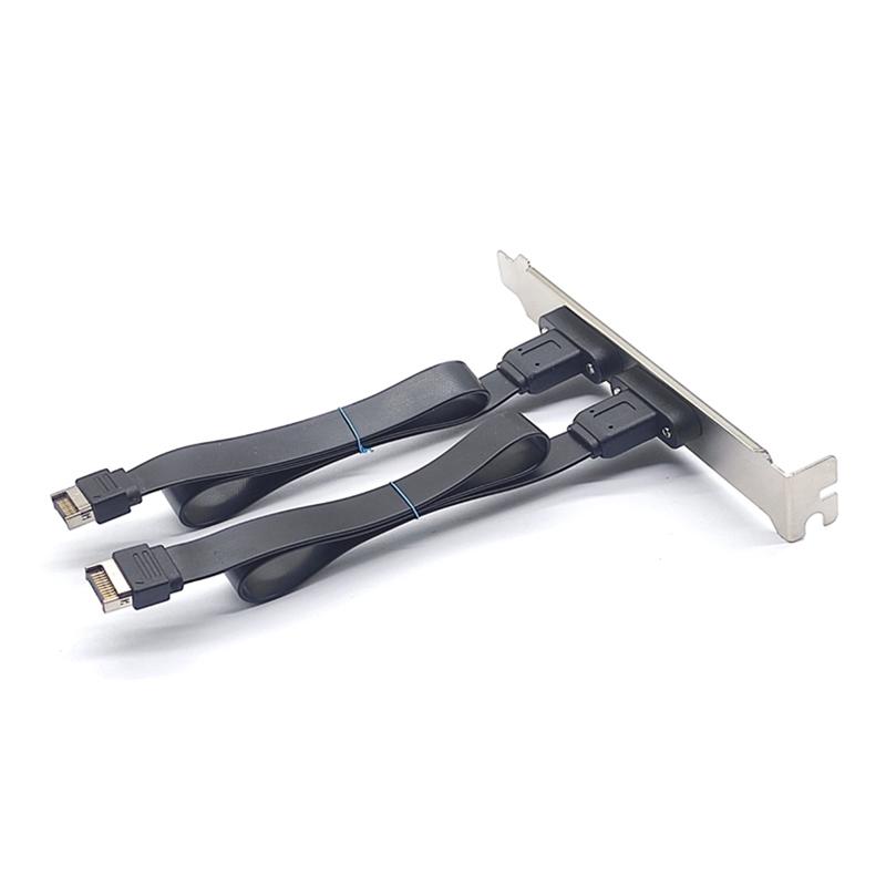 ABMH-USB 3.1 Front Panel Header Type E Male To Type C Female Connector Motherboard Expansion Cable Transfer Wiring