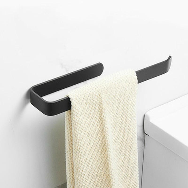 1PC Toilet Paper Holder Tissue Rack Wall Mounted Bathroom Kitchen Roll Holder Paper Tissue Rack Hook Modern Black Hanger
