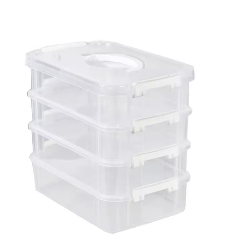 

Stackable Moisture-Proof Building Blocks Storage Box Kitchen Transparent Visibility Grid Drawer Organization Classification Tool