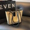 2025 Spring/Summer Women's Large Capacity Straw Woven Tote: Fashionable & Versatile Commuter Handbag