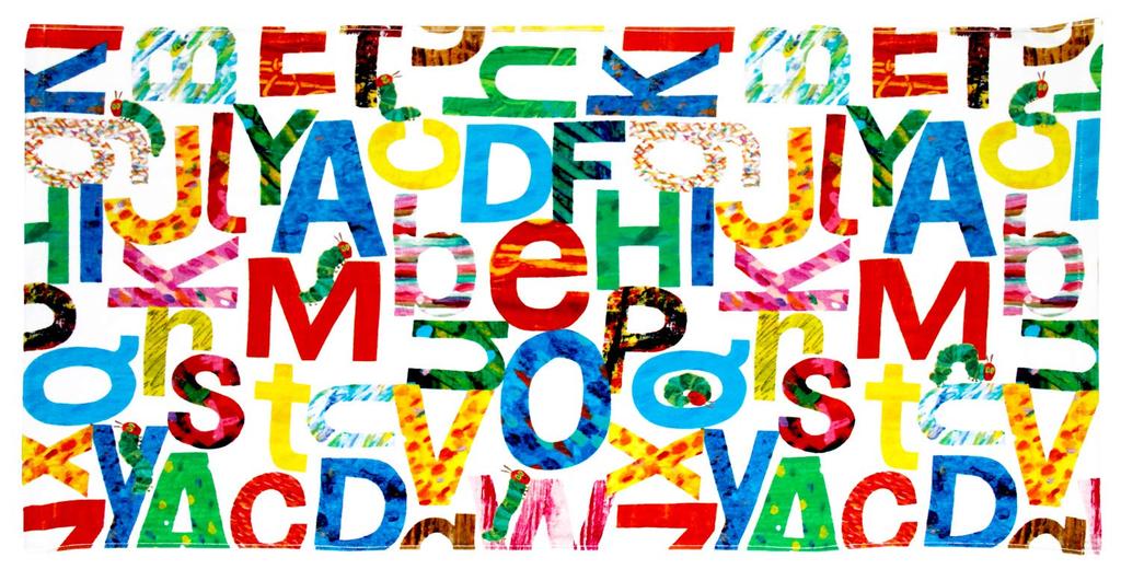 Bath towel Very Hungry Caterpillar Picture book by Eric Carle Shirring inkjet 60 x 120 cm BE409200 "The Playing"