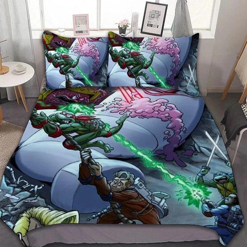 Sängkläder Set Ghostbusters Tryckt Full Storlek Täcke Säng mjuk varm Överkast Påslakan Örngott Set Vuxen Pojkar sängkläder