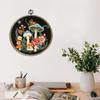 Mushroom Decor Framed Round Wall Decor Canvas Wall Art Hanging Prints Artwork for Home Door Living Room Bathroom Girls Room Kitchen Office