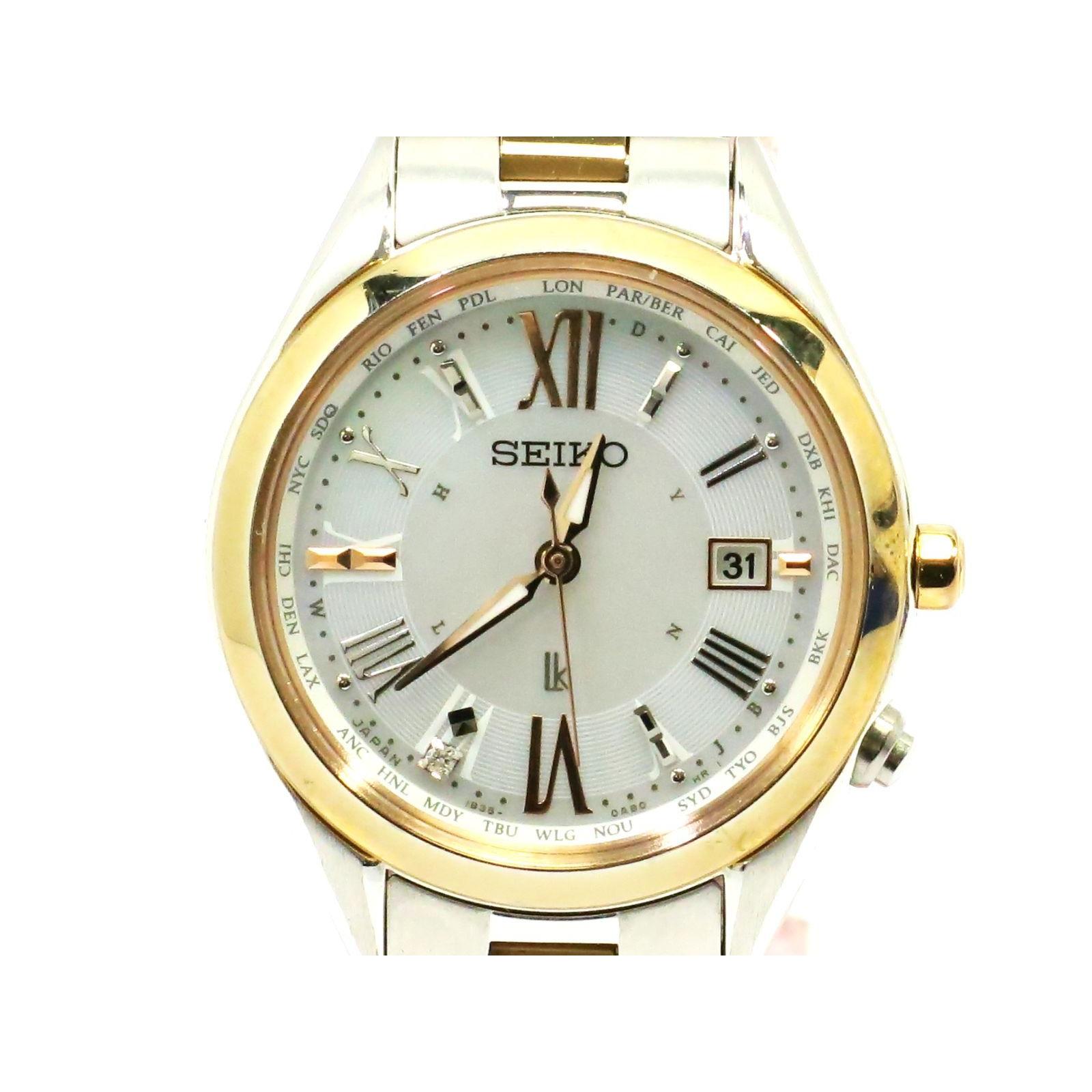 Б/у женские часы Seiko Rukia на солнечной батарее 1B35-0AA0 SEIKO 18711103