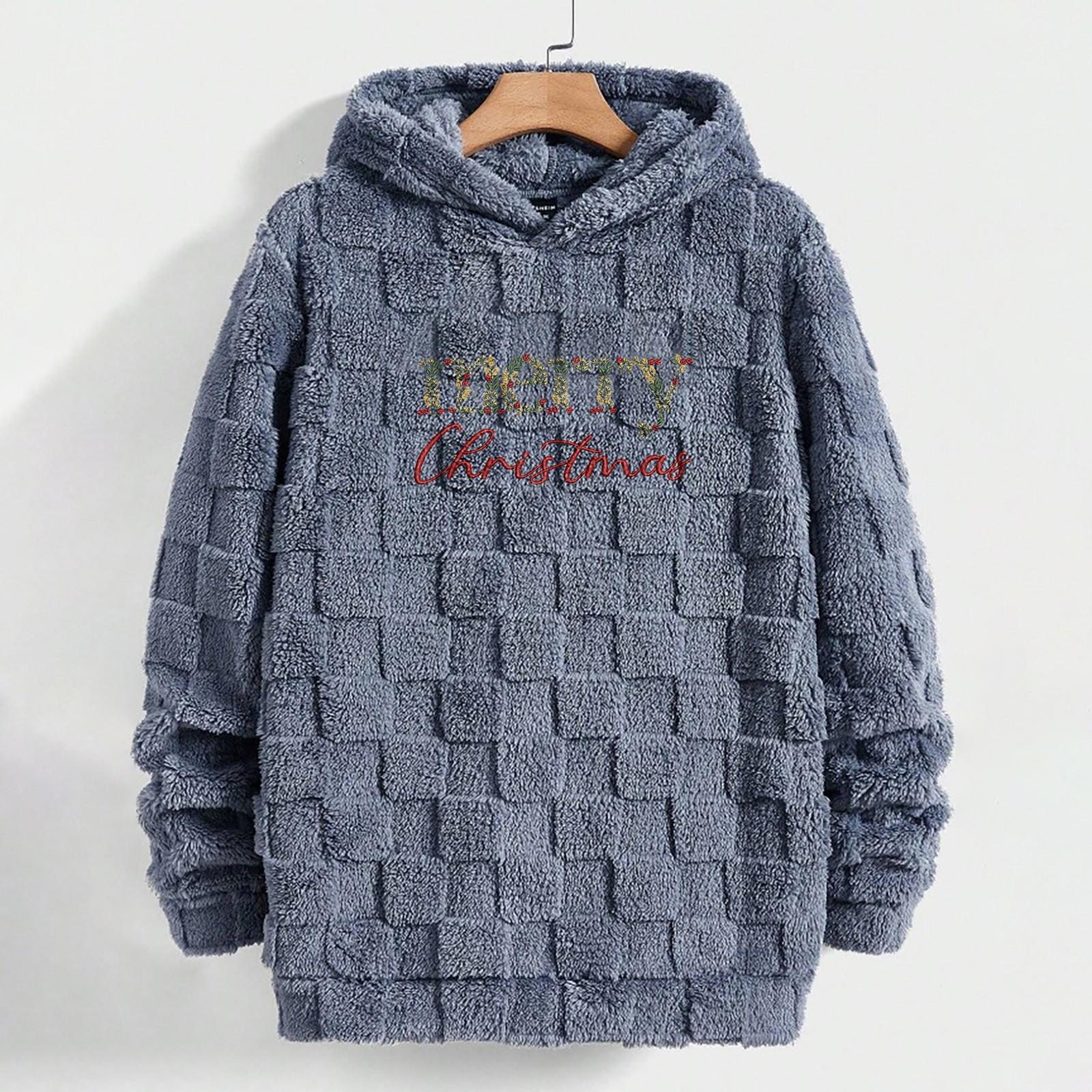 

Модная повседневная толстовка с капюшоном и круглым вырезом для мужчин и женщин с длинным рукавом и рождественским принтом L бежевый