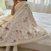 Cartoon Puppy Faux Lambs Wool Blanket Double Layer Thick Warm Fleece Throw Blanket for Sofa Bed Spring Autumn Soft Plush Blanket