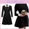 Stylish The Addams Family 2 Halloween Costume For Gothic Cosplay Party