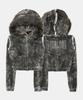 Badblood Raw Edge Detachable Fur Hooded Zip-Up Slim Fit - Light Realtree