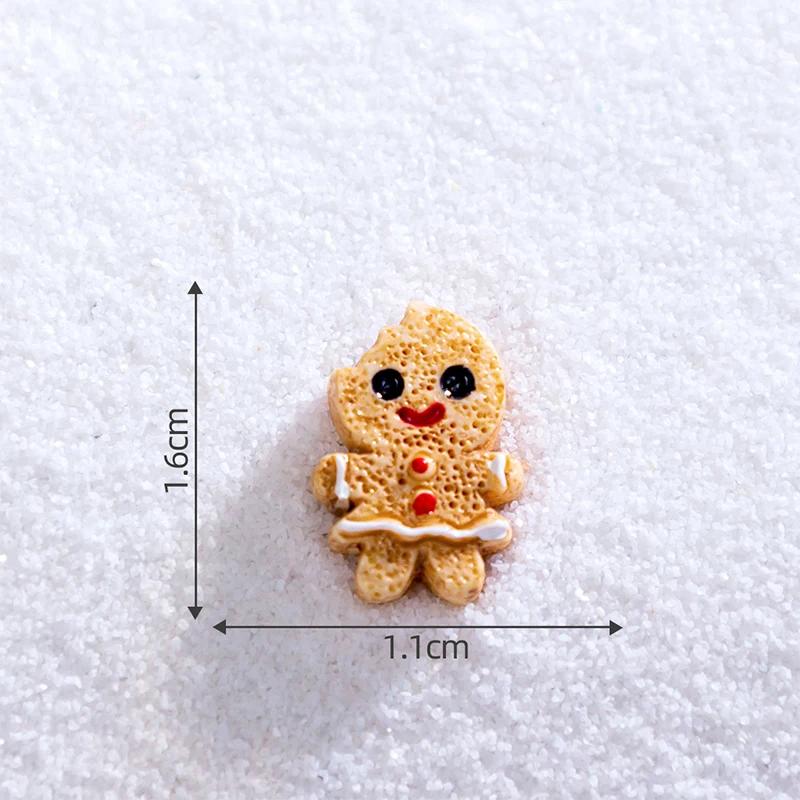

New Mini Christmas Ornament Gingerbread Man Snowman Micro Landscape Dollhouse Model DIY Dollhouse Christmas Decorations