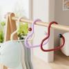 6Pcs Anti Slip Circle Ring Hat Hanger Plastic Hat Storage Hook Round Scarf Tie Hanger  Wardrobe