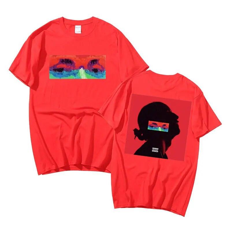 Lomepal Concert Jeannine Rapper Hip Hop Music Album Double Sided Print Tshirt Summer Unisex Women Fashion Oversized Black T-shirt