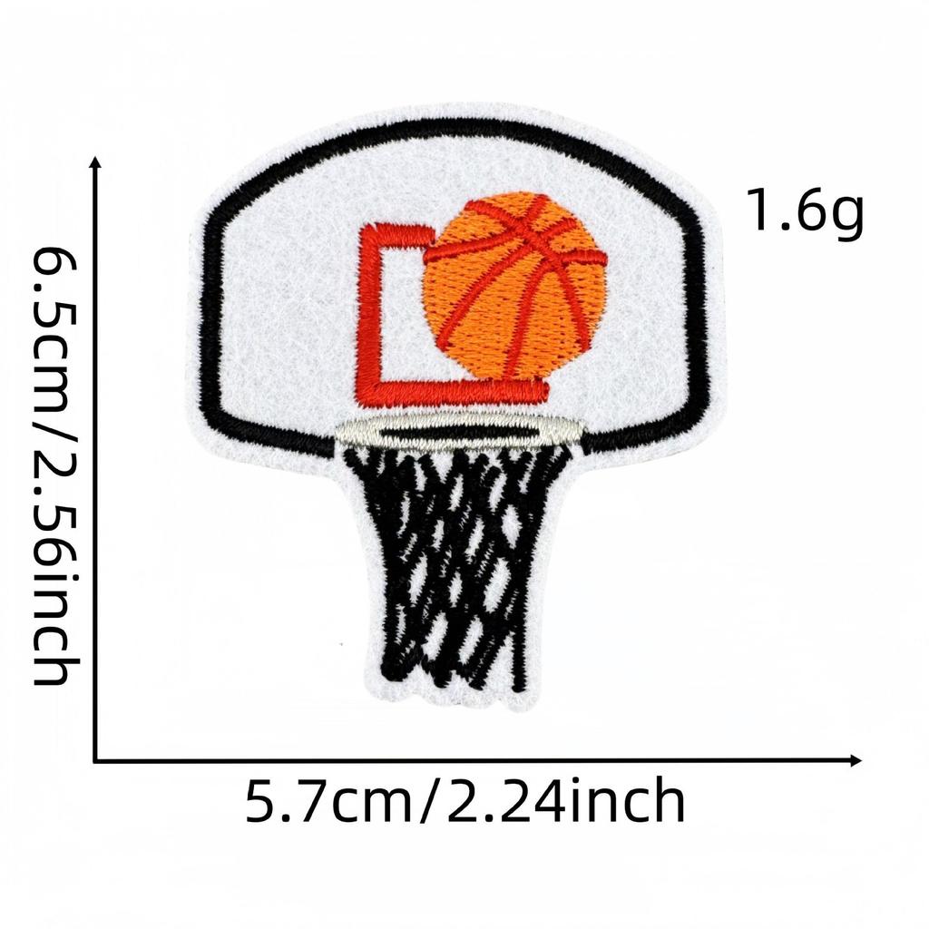 Sports Cartoon Basketball Embroidered Patch - Clothing Accessory Label