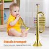 Trumpet Kids Musical Educational Toy Wind Instruments ABS Gold Trumpet With 4 Colored Keys For Kids Children R8G4