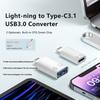 8 Pin Lightning Male To USB 3.1 Type-C Female Converter Aluminum Alloy OTG Adapter