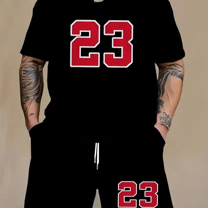 Casual Sports Suit Men s Digital Printing Fashionable Breathable Unisex Sports Clothing S