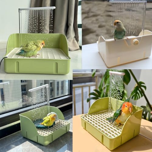 Bird Bath, Water Play, Bathtub, Parakeet, Finch, Heatstroke Prevention, Heat Relief, Small Bird Bathtub, External Bird Bath Container, Automatic Showe