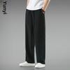 Men's Retro Style Loose Linen Pants - Breathable, Large Size, Straight Leg, Cotton Hanfu Trousers