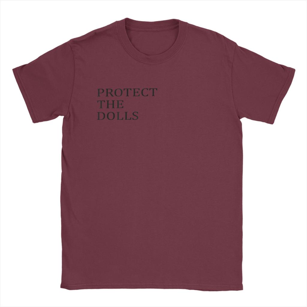Protect The Dolls Quote Men's T Shirts Trans Women Solidairity Funny Tee Shirt Crew Neck T-Shirts 100% Cotton Plus Size Clothes