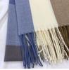 Elegant Polyester Scarf for Women and Men - 100% Polyester Yarn-Dyed Plaid Design with Tassel Detail, Warm and Windproof,for Casual Weekend Wear