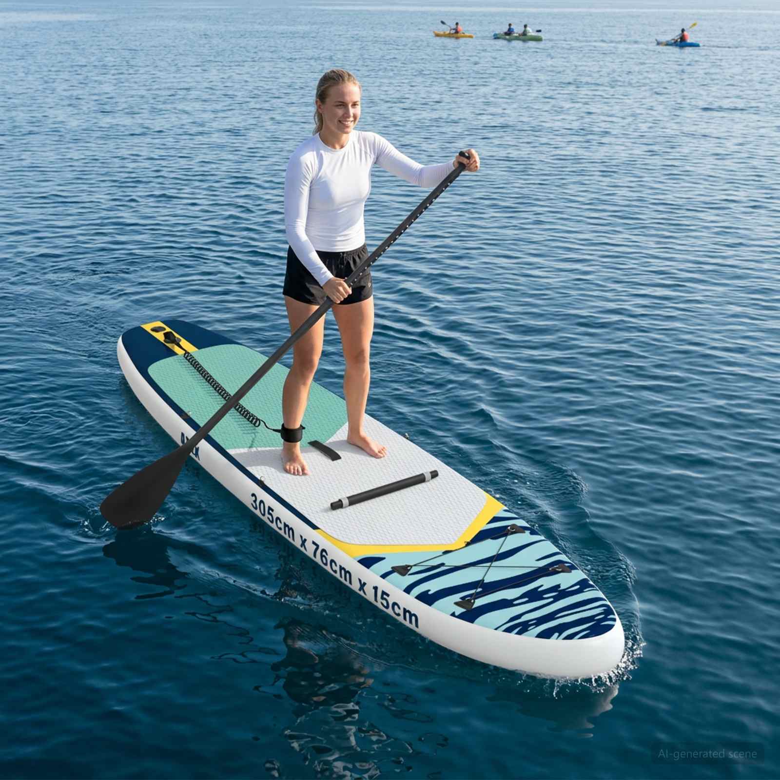 SUP Board mit Sitz 2 in 1 APEX 305 x 76 x 15 cm Blau für