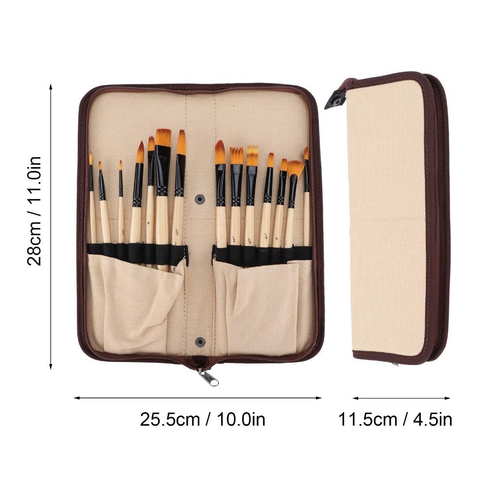 14PCS Tough Fiber Texture Multi-tip Nylon Brush Set Watercolor Paint Brushes Acrylic Artwork Making