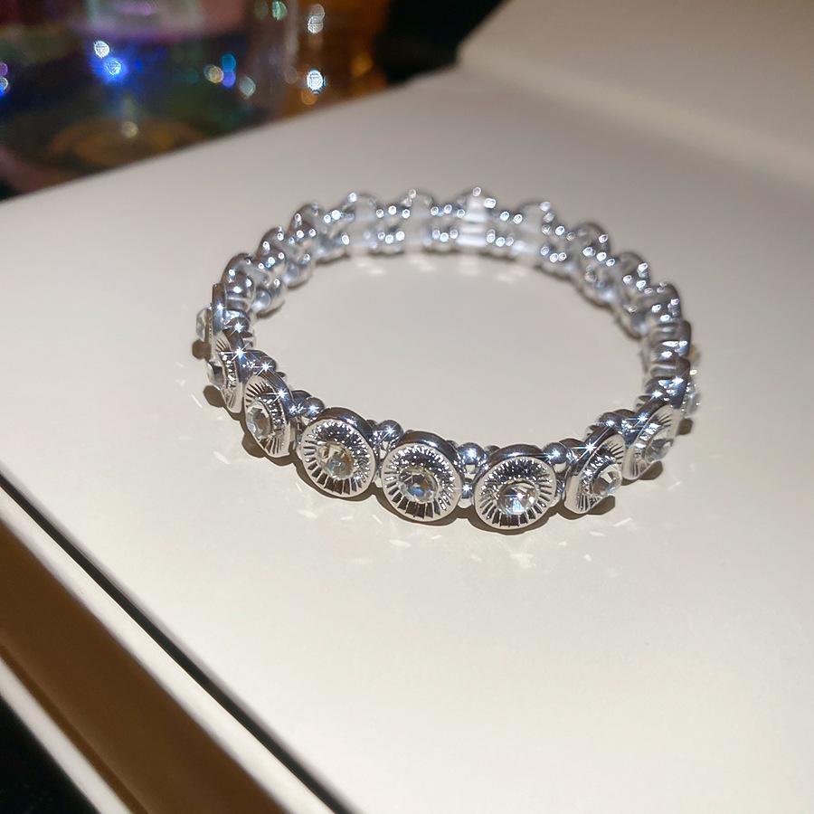 European and American diamond-encrusted flower hollow bracelet light luxury bracelet exquisite jewelry